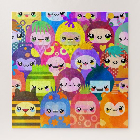 Super Colorful Kawaii Monsters Legpuzzel (Verticaal)