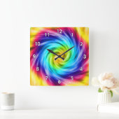 Super Colorful Whirlpool Vierkante Klok (Huis)