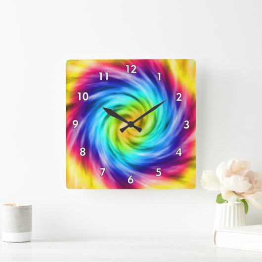 Super Colorful Whirlpool Vierkante Klok (Huis)