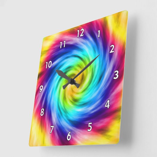 Super Colorful Whirlpool Vierkante Klok (Hoek)