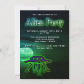 Super Cool Alien Party nodigt uit Kaart (Voorkant)