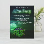 Super Cool Alien Party nodigt uit Kaart (Staand voorkant)