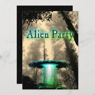 Super Cool Alien & UFO Party nodigt uit Kaart