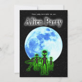 Super Cool Alien & UFO Party nodigt uit Kaart (Voorkant)