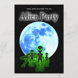 Super Cool Alien & UFO Party nodigt uit Kaart