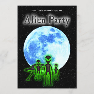 Super Cool Alien & UFO Party nodigt uit Kaart