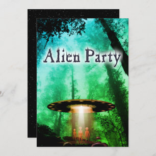 Super Cool Alien & UFO Party nodigt uit Kaart