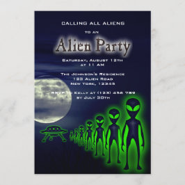 Super Cool Alien & UFO Party nodigt uit Kaart