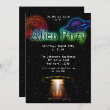 Super Cool Alien & UFO Party Uitnodigen