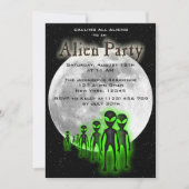 Super Cool Alien & UFO Party Uitnodigen Kaart (Voorkant)