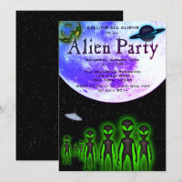 Super Cool Alien & UFO Party Uitnodigen