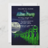 Super Cool Alien & UFO Party Uitnodigen Kaart (Voorkant)