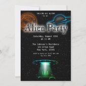 Super Cool Alien & UFO Party Uitnodigen Kaart (Voorkant)