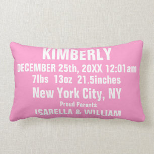 Super Cool Baby Girl Pillow (Pinky) Kussen