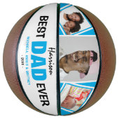 Super Cool 'BEST DAD EVER' Foto en naam Basketbal (Verticaal)