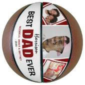 Super Cool 'BEST DAD EVER' Foto en naam Basketbal (Verticaal)