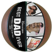 Super Cool 'BEST DAD EVER' Foto en naam Basketbal (Verticaal)