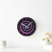 Super Cool Black en Orchid Spiral Wall Clock Ronde Klok (Huis)