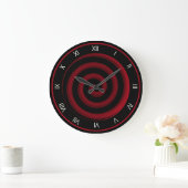 Super Cool Black en Red Spiral Wall Clock Grote Klok (Huis)