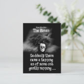Super Cool Edgar Allan Poe is de Raven Halloween Briefkaart (Staand voorkant)