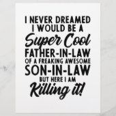 Super Cool Father In Law - Fathers Day Gift Flyer (Voorkant)