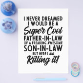 Super Cool Father In Law - Fathers Day Gift Flyer (Enkel)
