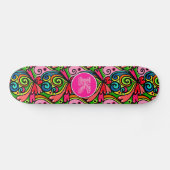 Super Cool Girly Graffiti met monogram Persoonlijk Skateboard (Horizontaal)