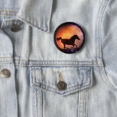 Super Cool Horse and Moon Fantasy Button (In situ)