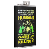 Super Cool Husband van Camping Lady Funny Camper Heupfles (Rechts)