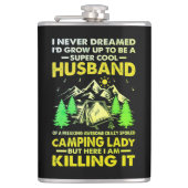 Super Cool Husband van Camping Lady Funny Camper Heupfles (Voorkant)