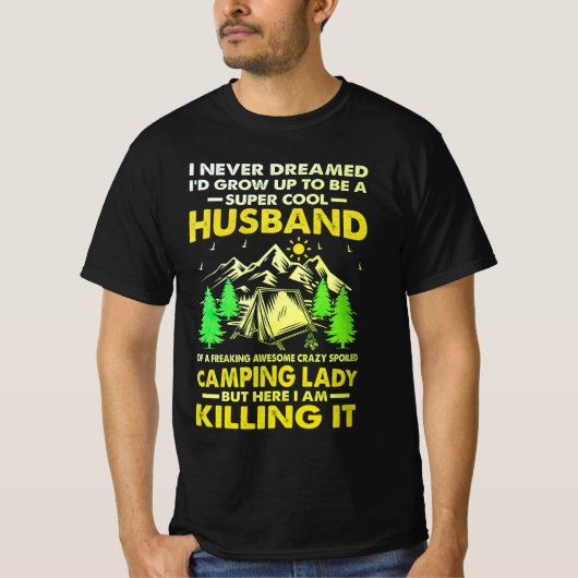 Super Cool Husband van Camping Lady Funny Camper T-shirt (Voorkant)