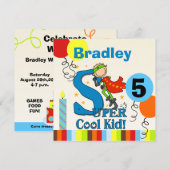 Super Cool Kind Gepersonaliseerd op zaterdag Kaart (Voorkant / Achterkant)