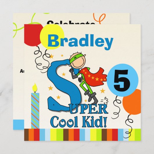 Super Cool Kind Gepersonaliseerd op zaterdag Kaart (Voorkant / Achterkant)