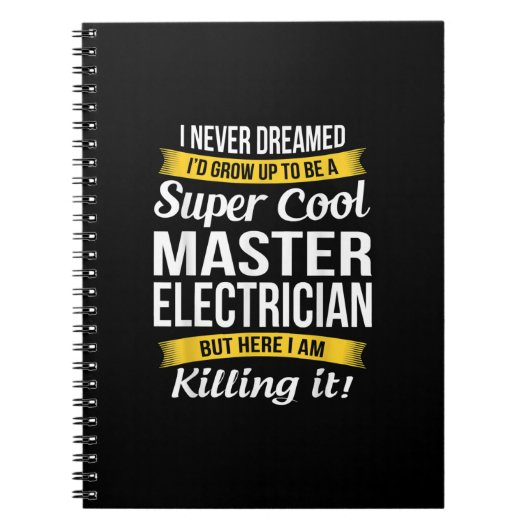 Super Cool Master Electricia Funny Gift Notitieboek (Voorkant)