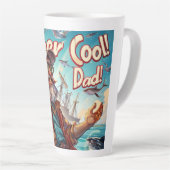 Super cool! Pap! Digitale kunst Latte Mok (Rechterhoek)