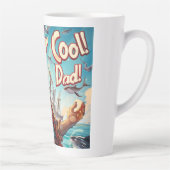 Super cool! Pap! Digitale kunst Latte Mok (Rechts)