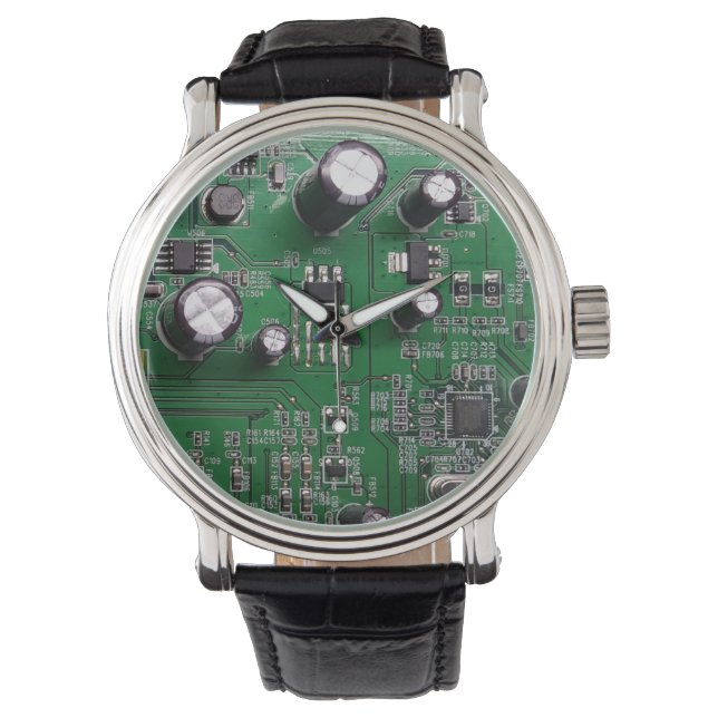 Super Cool PCB Uitzicht polshorloge Horloge (Voorkant)