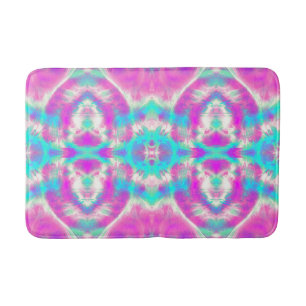 SUPER COOL Pink en Blue Abstract Patroon Badmat