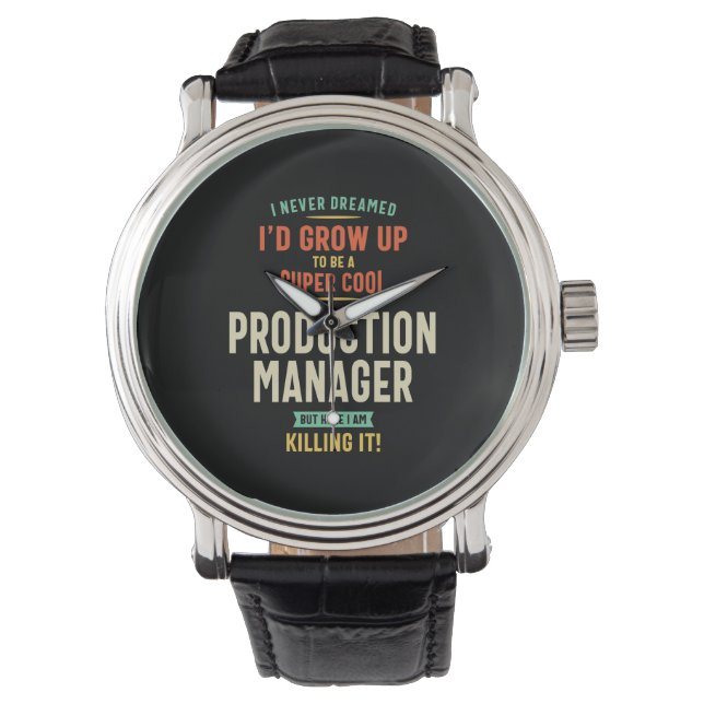 Super Cool Production Manager Horloge (Voorkant)