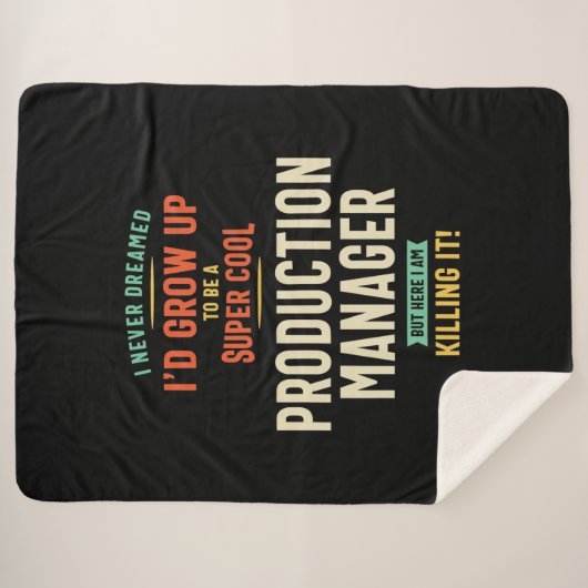 Super Cool Production Manager Sherpa Deken (Voorkant (horizontaal))