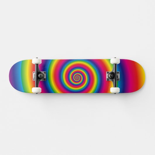 Super Cool Rainbow Swirl Skateboard (Horizontaal)