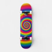 Super Cool Rainbow Swirl Skateboard (Voorkant)