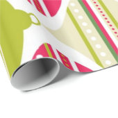 Super Cool Retro Mod Abstracte Ornamenten Cadeaupapier (Rol Hoek)