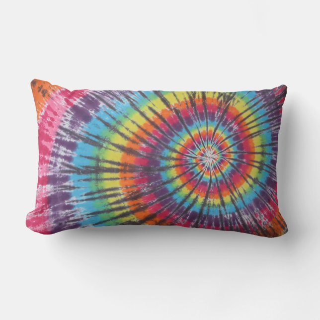 Super Cool Spiraal Tie Dye Sierkussen Kussen (Voorkant)