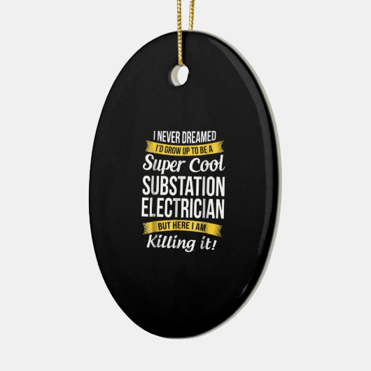 Super Cool Substation Electricia Funny Gift Keramisch Ornament (Links)
