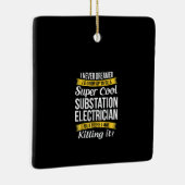 Super Cool Substation Electricia Funny Gift Keramisch Ornament (Rechts)