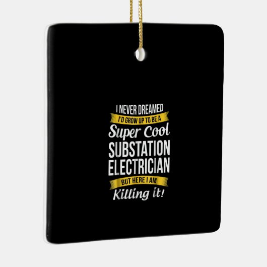 Super Cool Substation Electricia Funny Gift Keramisch Ornament (Rechts)