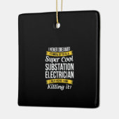 Super Cool Substation Electricia Funny Gift Keramisch Ornament (Links)