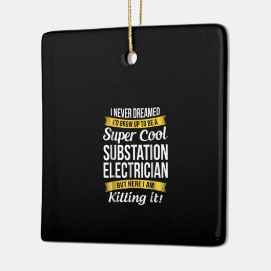 Super Cool Substation Electricia Funny Gift Keramisch Ornament (Links)