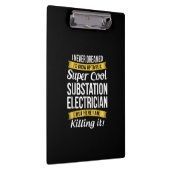 Super Cool Substation Electricia Funny Gift Klembord (Rechts)
